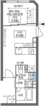 ココキューブ大井町 401 間取り図