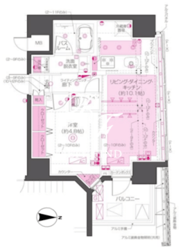 ズーム東神田 201 間取り図