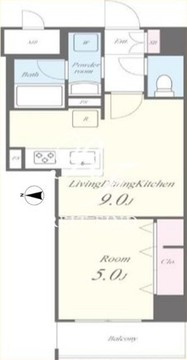 ラグラシア四谷 303 間取り図