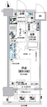 レジディア蒲田5 308 間取り図