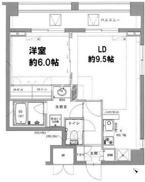 レジディア新川 501 間取り図