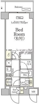 ベルファース大森山王 206 間取り図