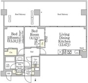ベルファース大森山王 401 間取り図