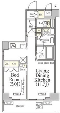 ベルファース大森山王 406 間取り図