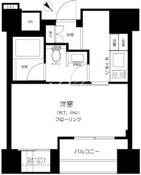 パークリュクス銀座mono 503 間取り図