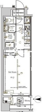 ライブフラット西日暮里 402 間取り図