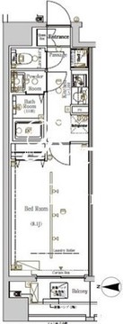 ライブフラット西日暮里 502 間取り図