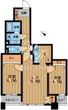 プライムアーバン新川 702 間取り図