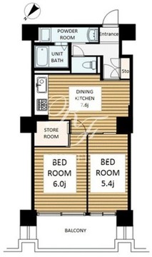 六本木ビュータワー 610 間取り図