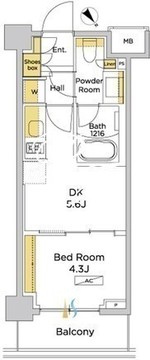 パークアクシス門前仲町テラス 233 間取り図