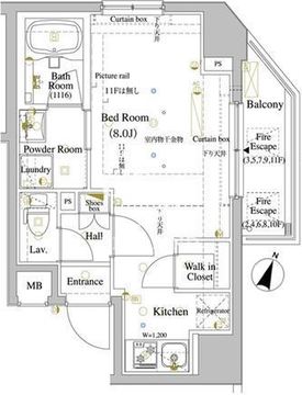アークマーク巣鴨 1103 間取り図