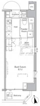 プラウドフラット浅草橋 803 間取り図
