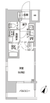 ラクラス幡ヶ谷 405 間取り図