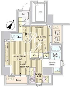 セレサ日本橋堀留町 1001 間取り図