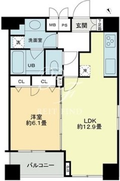クロスレジデンス蒲田 1203 間取り図