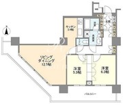 豊洲シエルタワー 1307 間取り図