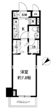 ルクレ日本橋馬喰町 1204 間取り図