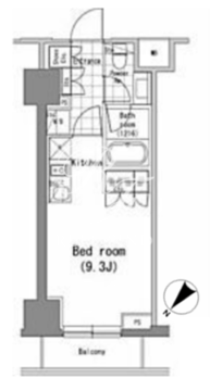 パークハビオ新橋 1203 間取り図