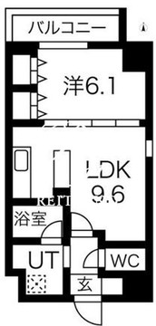 プレール・ドゥーク菊川 601 間取り図