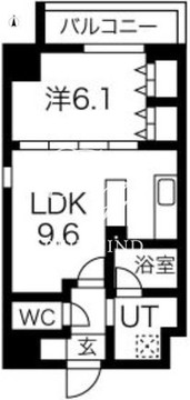 プレール・ドゥーク菊川 205 間取り図