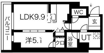 プレール・ドゥーク菊川 509 間取り図