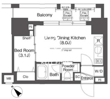 BluRock後楽園 710 間取り図