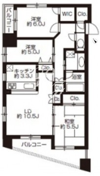 プライムアーバン日本橋大伝馬町 1101 間取り図