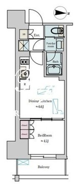 ブリリアイスト蔵前レジデンス 703 間取り図