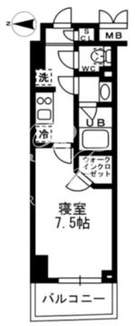 レジディア亀戸 1004 間取り図