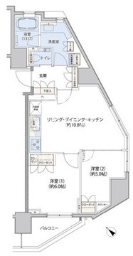 レジディア文京小石川2 1502 間取り図