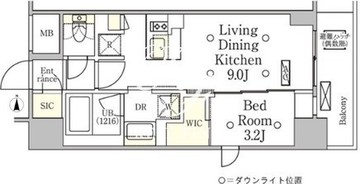 テラス御徒町 404 間取り図