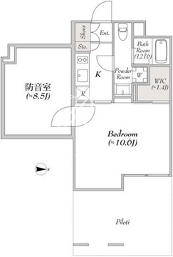 ミリアレジデンス南馬込 101 間取り図