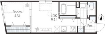 湯島レーベル 402 間取り図