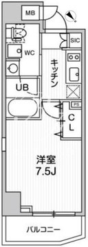 ステージファースト浅草橋3 201 間取り図