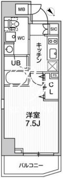 ステージファースト浅草橋3 701 間取り図