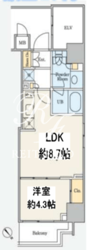 クレストコート大塚2 801 間取り図