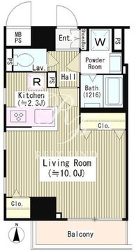 アネックス麻布十番 503 間取り図