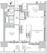 ワンルーフレジデンス田町 1409 間取り図