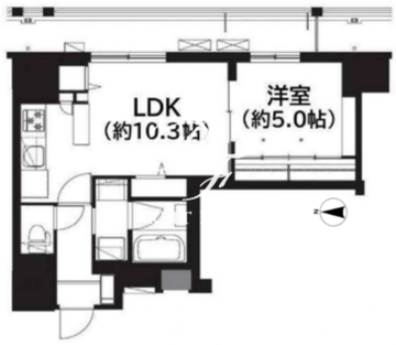 フレンシア菊川 314 間取り図