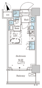 パークアクシス大塚ステーションゲートタワー 2204 間取り図