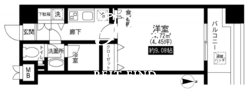レジディア上野池之端 504 間取り図