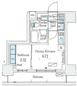 テラス押上 203 間取り図