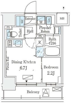 テラス押上 702 間取り図