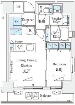 テラス押上 308 間取り図