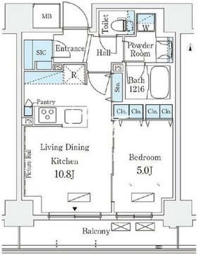 テラス押上 409 間取り図