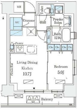 テラス押上 708 間取り図