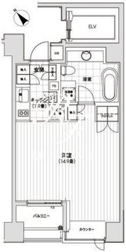 カスタリア銀座 1201 間取り図