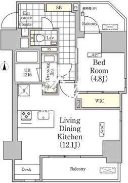 アンパサンド北新宿 804 間取り図