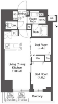 BluRock後楽園 1001 間取り図