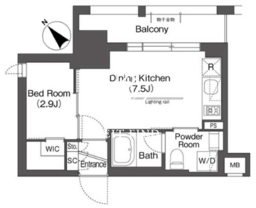 BluRock後楽園 507 間取り図